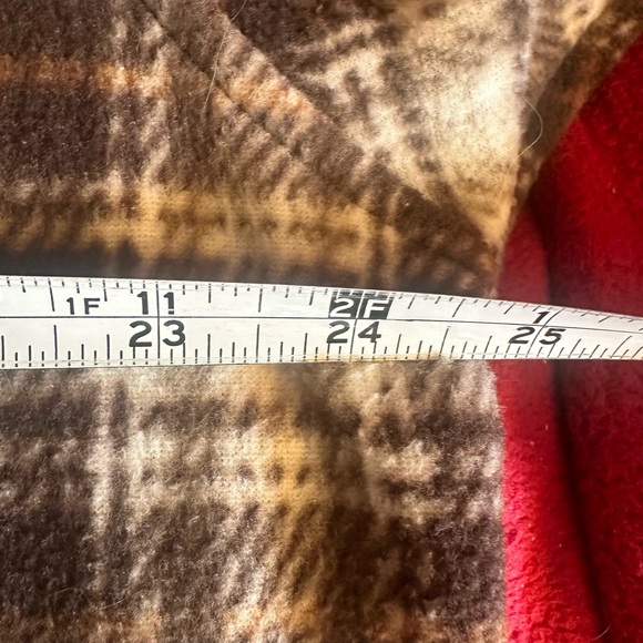 Men’s Croft&Barrow Flannel Shirt Size LG Plaid Brown Tan Long Sleeve Pockets EUC - Picture 6 of 12